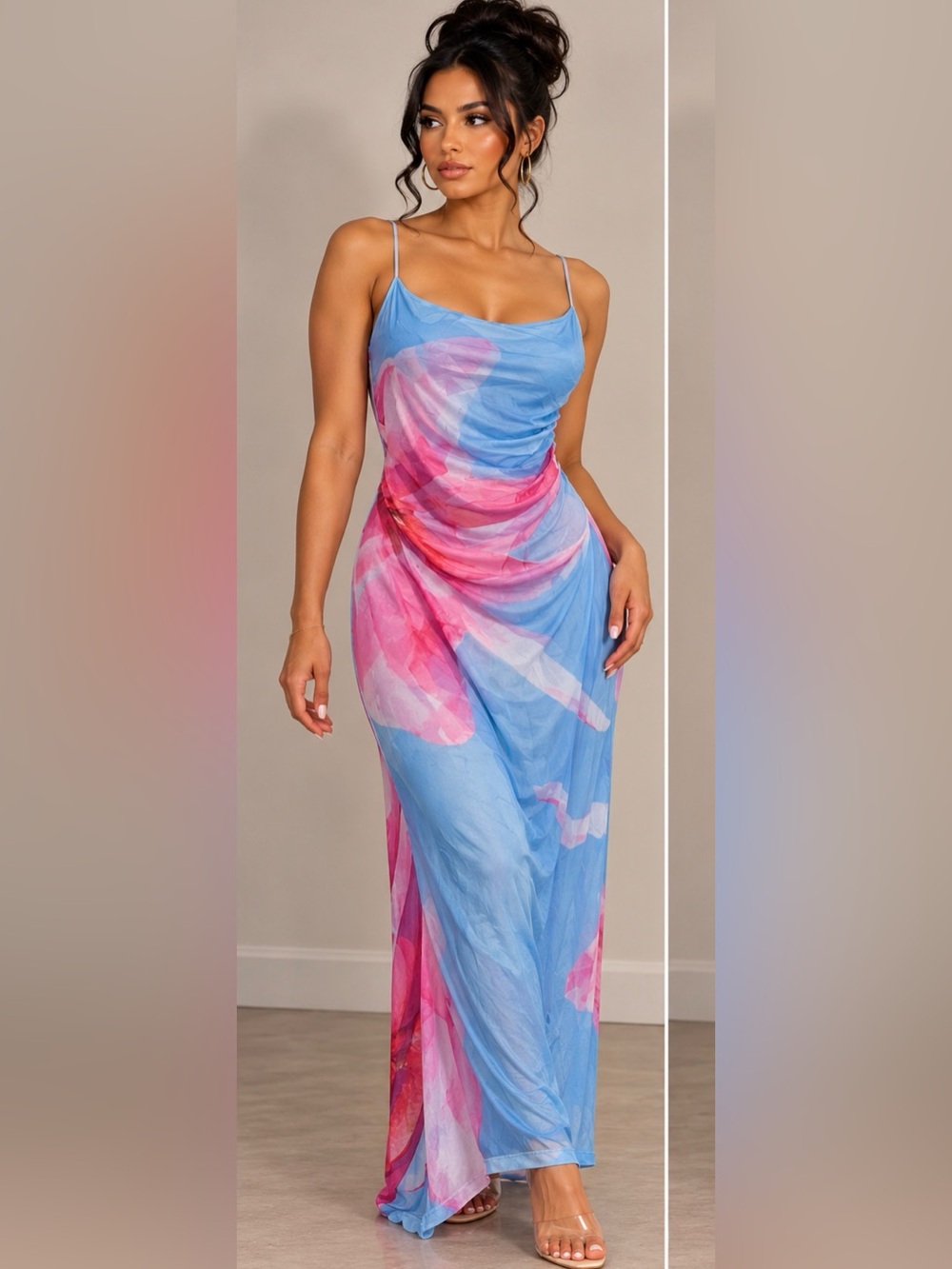 SHEIN Abstract Print Maxi Dress Size Medium